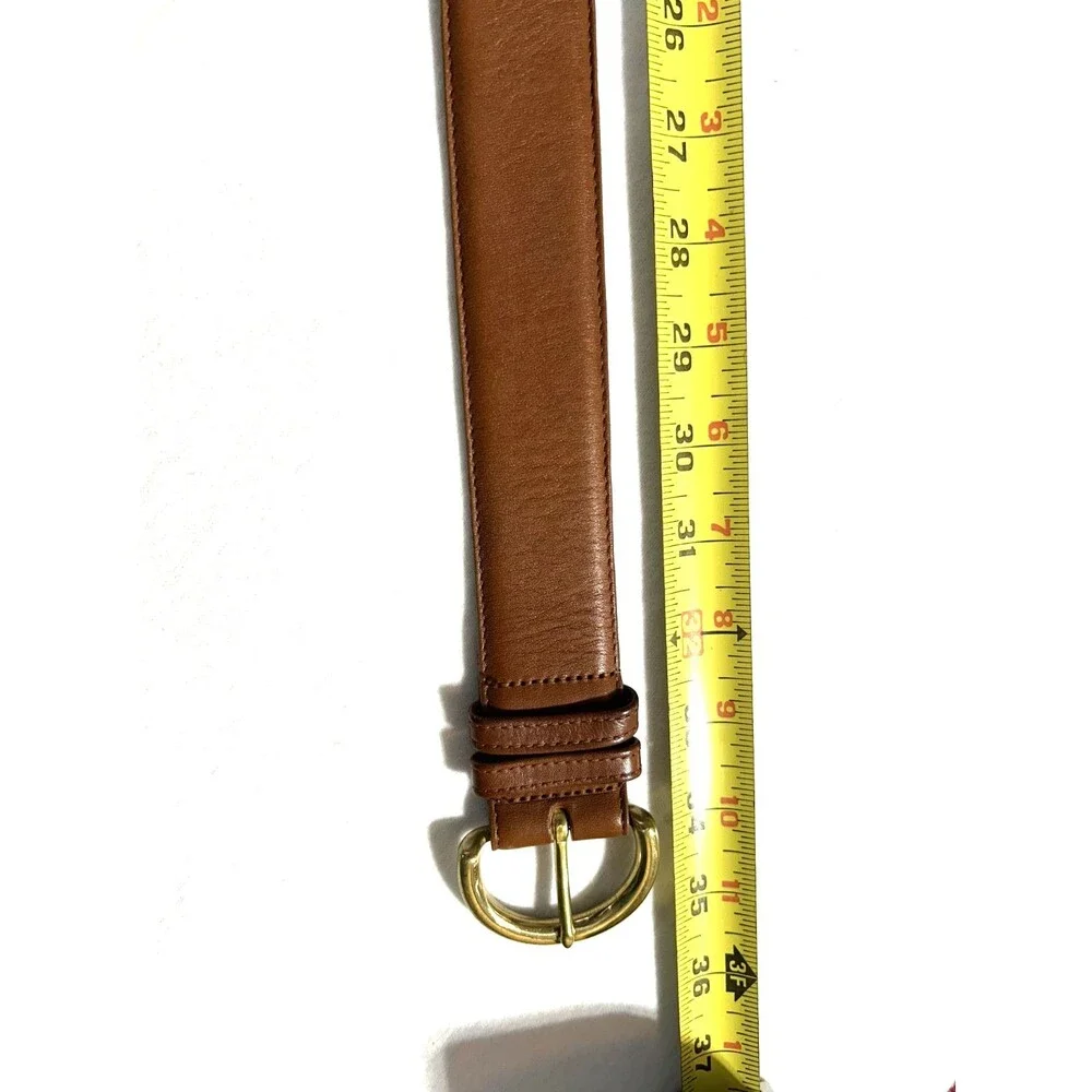 Coach Kids Medium British Tan Belt Glove Tanned Cowhide Brass Buckle 8500